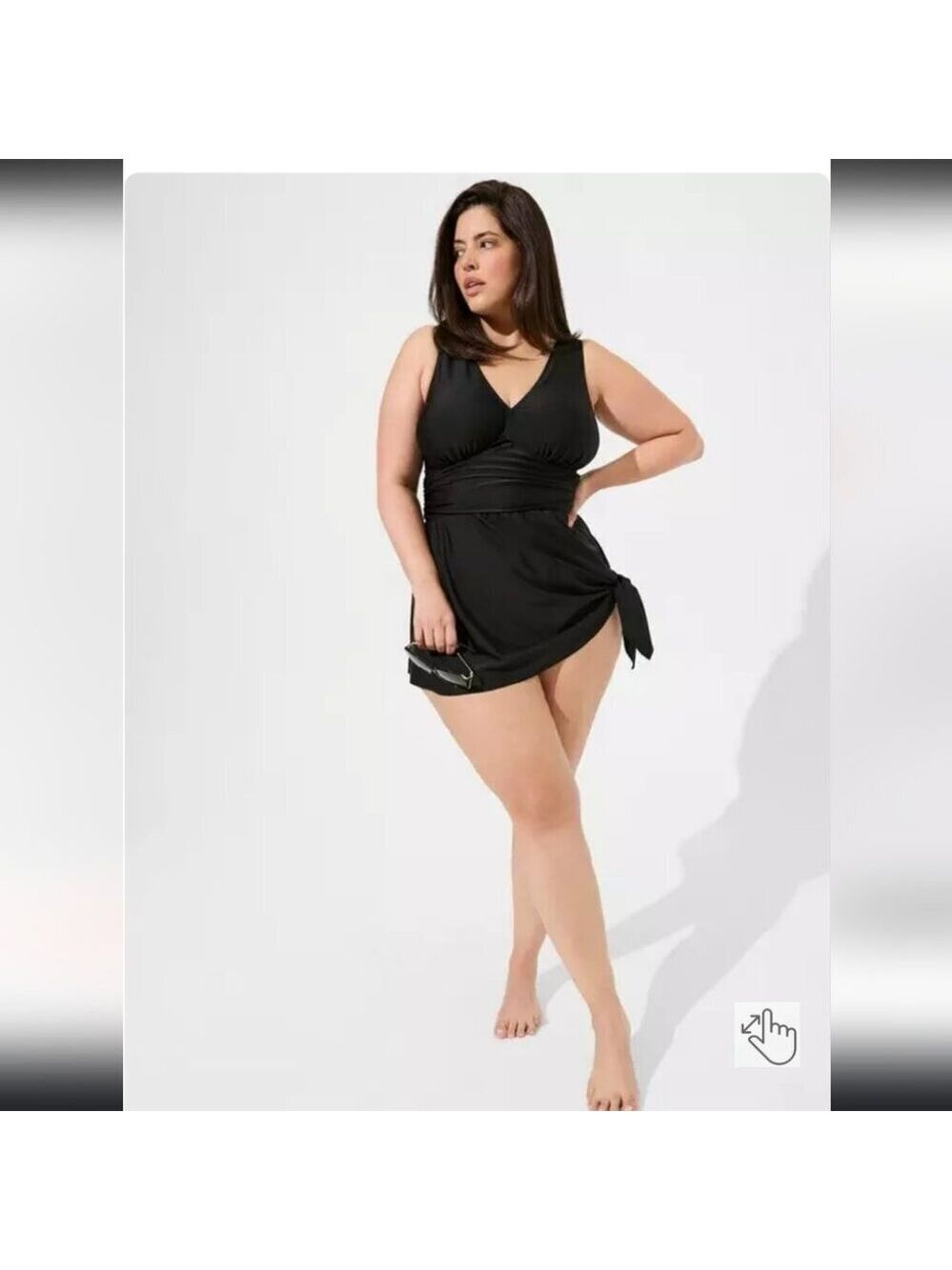 TORRID | Wireless Short Asymmetrical Swim Dress With Brief Sz 4X